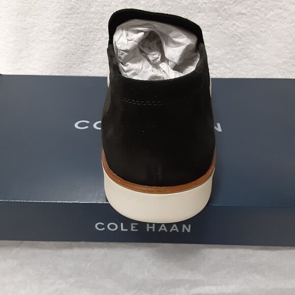 COLE HANN MEN GRAND 360 SUEDE LEATHER SLIP ON SHOES BLACK/WHITE 11M - Picture 14 of 16